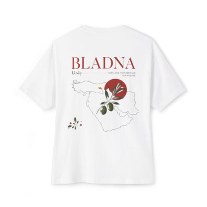 Bladna Olive Branch Map Tee| Oversized