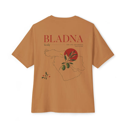 Bladna Olive Branch Map Tee| Oversized