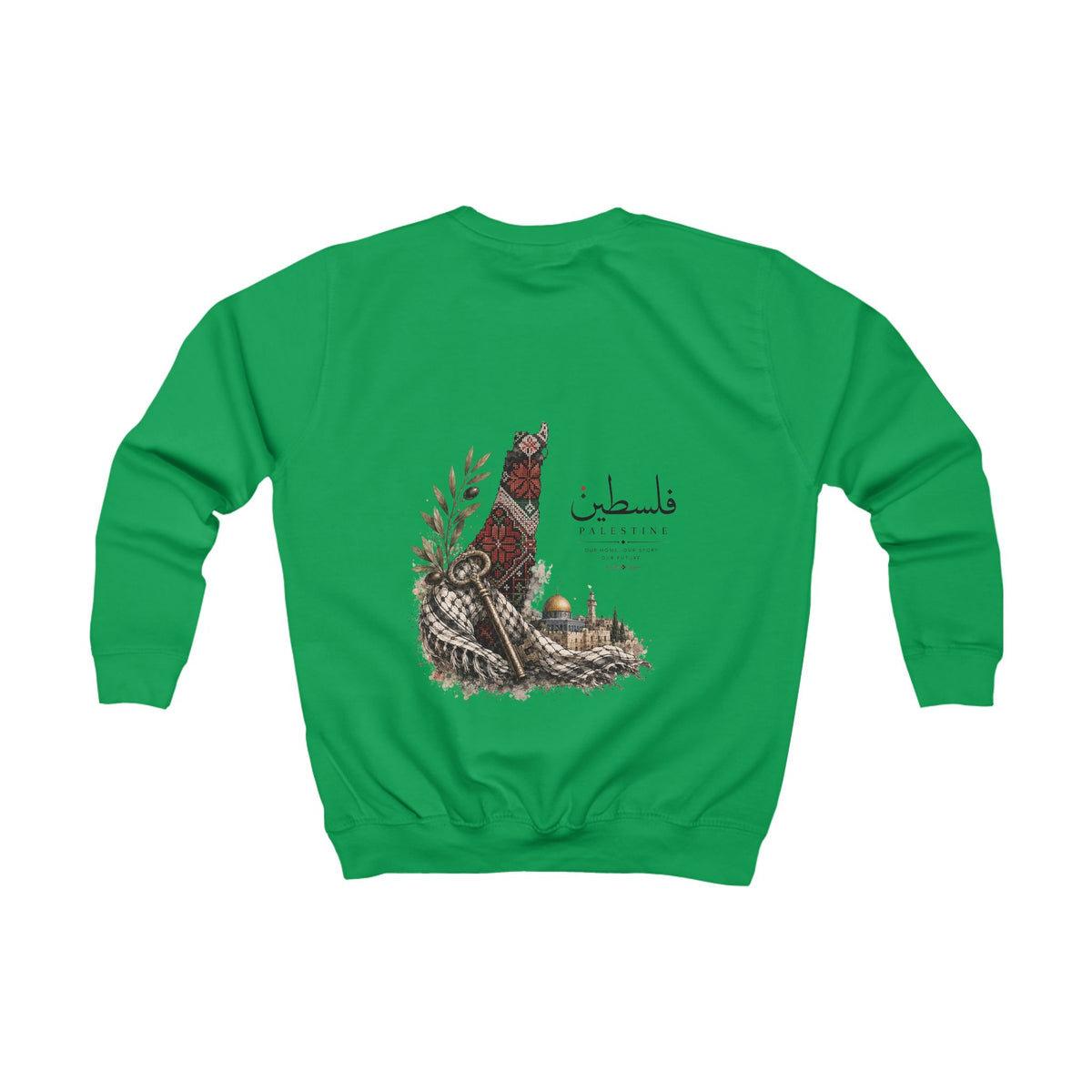 Palestine Key & Keffiyeh Sweatshirt | Kids
