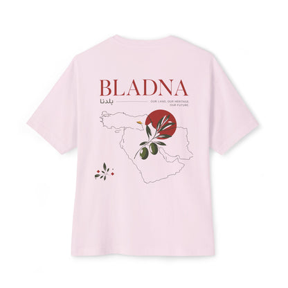 Bladna Olive Branch Map Tee| Oversized